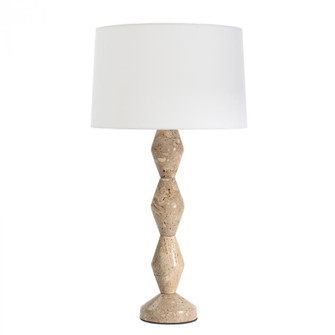 Regina Andrew Crew Travertine Buffet Lamp (Natural Linen Shade) (5533|13-1679)