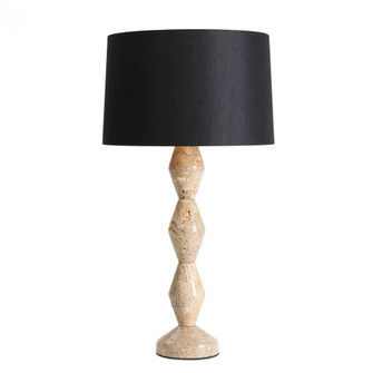 Regina Andrew Crew Travertine Buffet Lamp (Black Shade) (5533|13-1680)