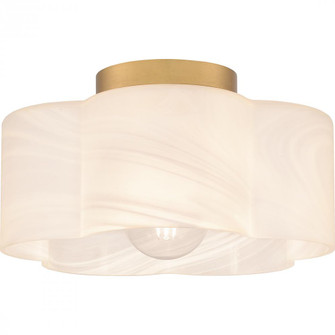 Lilly 1-Light Brushed Weathered Brass Semi-Flush Mount (26|QSF6760BWS)