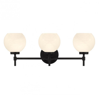 Hannah 3-Light Bathroom Vanity Light in Matte Black (641|V6-L8-9621-3-BK)