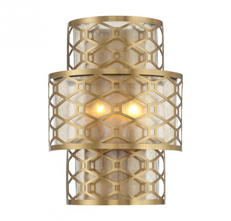 Mannheim 2-Light Wall Sconce in Warm Brass (641|V6-L9-6102-2-322)