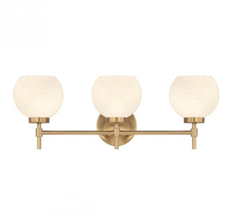 Hannah 3-Light Bathroom Vanity Light in Warm Brass (641|V6-L8-9621-3-322)