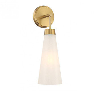 Brevard 1-Light Wall Sconce in Warm Brass (641|V6-L9-6085-1-322)