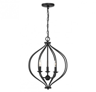 Orchid 3-Light Pendant in Matte Black (641|V6-L7-1297-3-89)