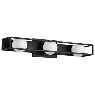 Jenkins; 24 Inch 3 Light LED Vanity; Matte Black with Frosted Glass (81|62/2243)