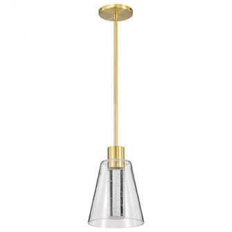Aura; 7 Inch LED Pendant; Brushed Brass; K9 Bubble Crystal; 3000K CCT (81|62/2181)