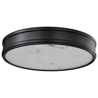 Kendall; 14 Inch LED Flush Mount; Matte Black with Alabaster Glass (81|62/2101)