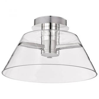 Edmond; 17 Inch LED Semi Flush; Polished Nickel with Clear Glass (81|62/2054)