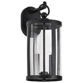 Broadstone; 2 Light Medium Wall Lantern; Matte Black with Clear Seeded Glass (81|60/8112)