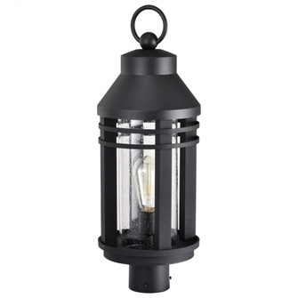 Wilton; 1 Light Post Top; Matte Black with Clear Seeded Glass (81|60/8105)