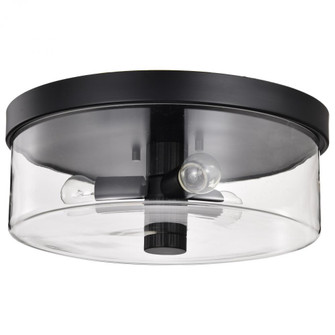 Clarksville; 15 Inch Flush Mount; Matte Black with Clear Glass (81|60/8065)