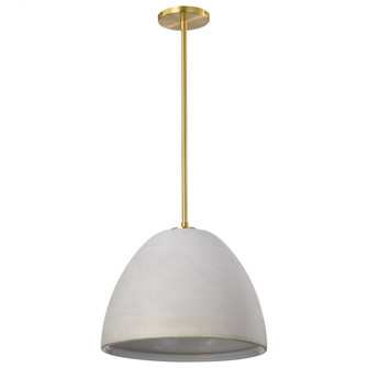 Collins; 14 Inch Pendant; Ceramic with Gold Accents; Brushed Brass Finish (81|60/8003)