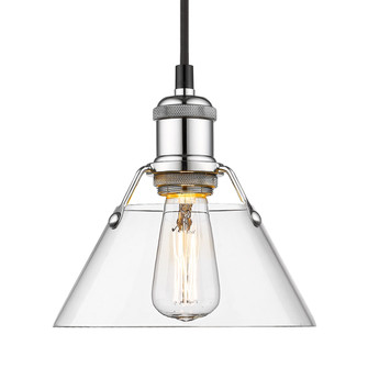 Yep by Golden Lighting Orwell 1-light 8in Pendant in Chrome and Clear Glass (36|3306-S CH-CLR)