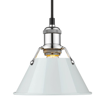 Yep by Golden Lighting Orwell 1-light 8in Pendant in Chrome and Dusky Blue shade (36|3306-S CH-DB)