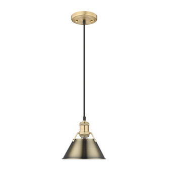 Orwell BCB Small Pendant - 7'' in Brushed Champagne Bronze with Aged Brass shade (36|3306-S BCB-AB)