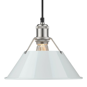 Yep by Golden Lighting Orwell 1-light 10in Pendant in Pewter and Dusky Blue shade (36|3306-M PW-DB)
