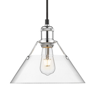 Yep by Golden Lighting Orwell 1-light 10in Pendant in Chrome and Clear Glass (36|3306-M CH-CLR)