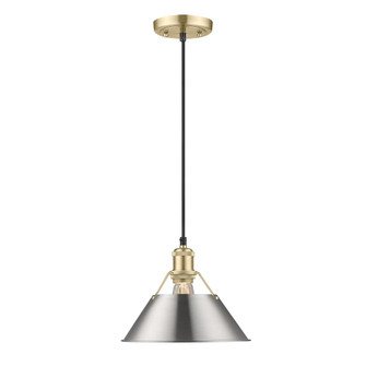 Orwell BCB Medium Pendant - 10'' in Brushed Champagne Bronze with Pewter shade (36|3306-M BCB-PW)