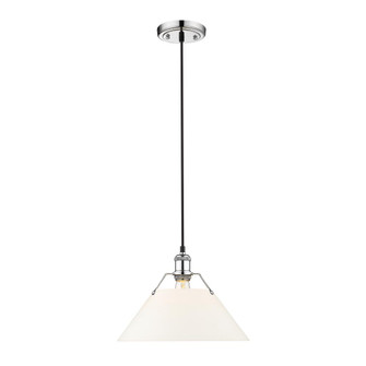 Orwell CH Large Pendant - 14 in Chrome with Opal Glass (36|3306-L CH-OP)