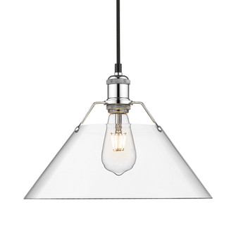 Yep by Golden Lighting Orwell 1-light 14in Pendant in Chrome and Clear Glass (36|3306-L CH-CLR)