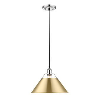 Orwell CH Large Pendant - 14'' in Chrome with Brushed Champagne Bronze shade (36|3306-L CH-BCB)