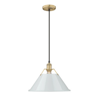 Orwell BCB Large Pendant - 14'' in Brushed Champagne Bronze with Dusky Blue shade (36|3306-L BCB-DB)