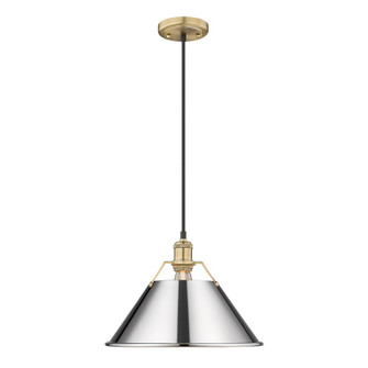 Orwell BCB Large Pendant - 14'' in Brushed Champagne Bronze with Chrome shade (36|3306-L BCB-CH)