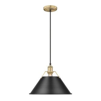 Orwell BCB Large Pendant - 14 in Brushed Champagne Bronze with Matte Black shade (36|3306-L BCB-BLK)