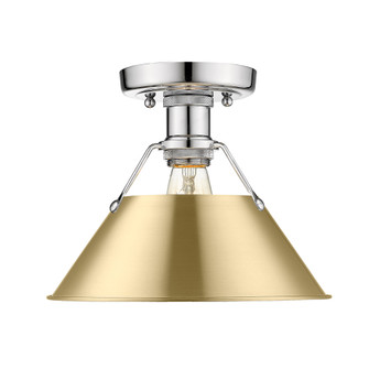 Yep by Golden Lighting Orwell 1-light Flush Mount in Chrome and Brushed Champagne Brass shade (36|3306-FM CH-BCB)