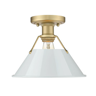Orwell BCB Flush Mount in Brushed Champagne Bronze with Dusky Blue shade (36|3306-FM BCB-DB)