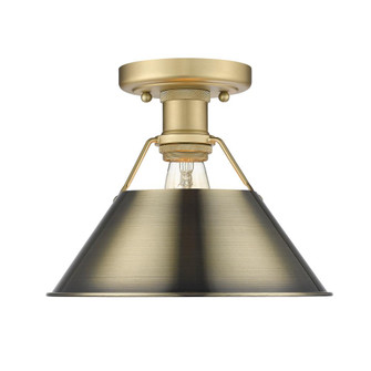 Orwell BCB Flush Mount in Brushed Champagne Bronze with Aged Brass shade (36|3306-FM BCB-AB)