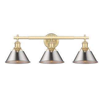 Orwell BCB 3 Light Bath Vanity in Brushed Champagne Bronze with Pewter shades (36|3306-BA3 BCB-PW)