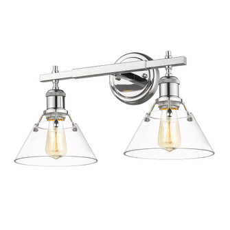 Yep by Golden Lighting Orwell 2-light Vanity in Chrome and Clear Glass (36|3306-BA2 CH-CLR)