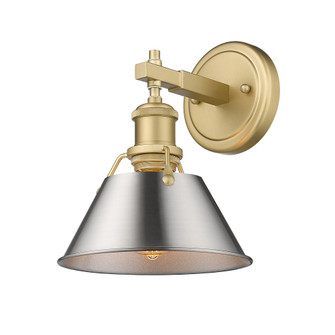 Yep by Golden Lighting Orwell 1-light Vanity in Brushed Champagne Brass and Pewter shade (36|3306-BA1 BCB-PW)