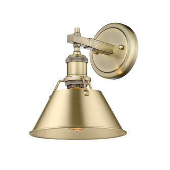 Yep by Golden Lighting Orwell 1-light Vanity in Aged Brass and Brushed Champagne Brass shade (36|3306-BA1 AB-BCB)