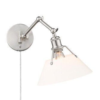 Orwell PW 1 Light Articulating Wall Sconce in Pewter with Opal Glass (36|3306-A1W PW-OP)