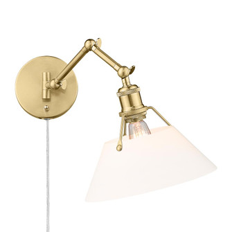 Orwell AB 1 Light Wall Sconce in Aged Brass with Clear Glass (36|3306-A1W BCB-OP)