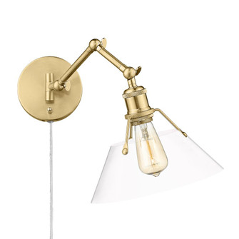 Orwell AB 1 Light Wall Sconce in Aged Brass with Clear Glass (36|3306-A1W BCB-CLR)