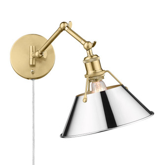 Orwell BCB 1 Light Articulating Wall Sconce in Brushed Champagne Bronze with Chrome shade (36|3306-A1W BCB-CH)