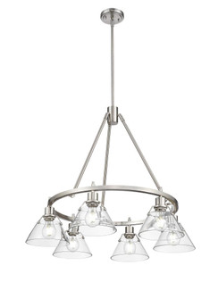 Orwell PW 6 Light Chandelier in Pewter with Clear Glass (36|3306-6 PW-CLR)