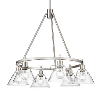 Yep by Golden Lighting Orwell 6-light Chandelier in Pewter and Clear Glass (36|3306-6 PW-CLR)