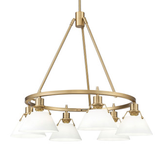 Yep by Golden Lighting Orwell 6-light Chandelier in Brushed Champagne Brass and Opal Glass (36|3306-6 BCB-OP)