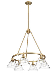 Orwell BCB 6 Light Chandelier in Brushed Champagne Bronze with Clear Glass (36|3306-6 BCB-CLR)