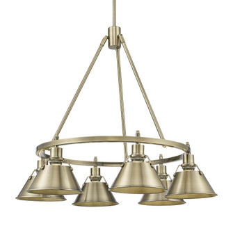 Yep by Golden Lighting Orwell 6-light Chandelier in Aged Brass (36|3306-6 AB-AB)