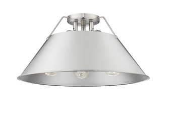 Yep by Golden Lighting Orwell 3-light Flush Mount in Pewter (36|3306-3FM PW-PW)