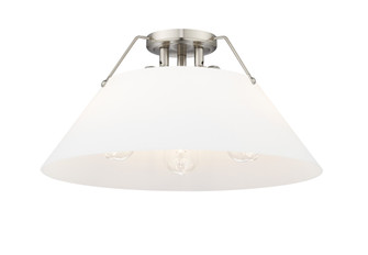 Yep by Golden Lighting Orwell 3-light Flush Mount in Pewter and Opal Glass (36|3306-3FM PW-OP)