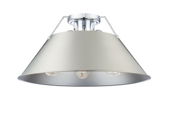 Yep by Golden Lighting Orwell 3-light Flush Mount in Chrome and Pewter shade (36|3306-3FM CH-PW)