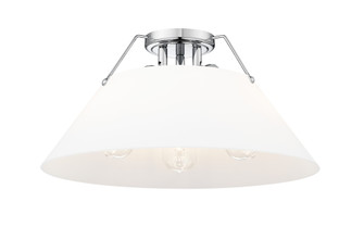 Yep by Golden Lighting Orwell 3-light Flush Mount in Chrome and Opal Glass (36|3306-3FM CH-OP)
