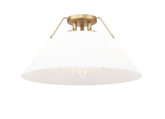 Yep by Golden Lighting Orwell 3-light Flush Mount in Brushed Champagne Brass and Opal Glass (36|3306-3FM BCB-OP)