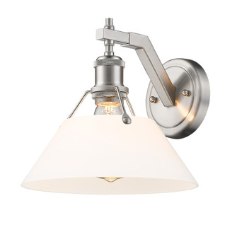 Yep by Golden Lighting Orwell 1-light Wall Sconce in Pewter and Opal Glass (36|3306-1W PW-OP)